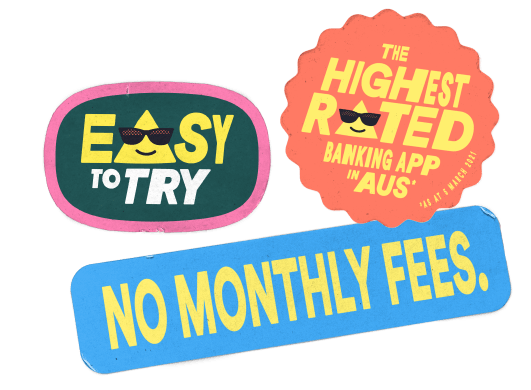 No monthly fees stickers