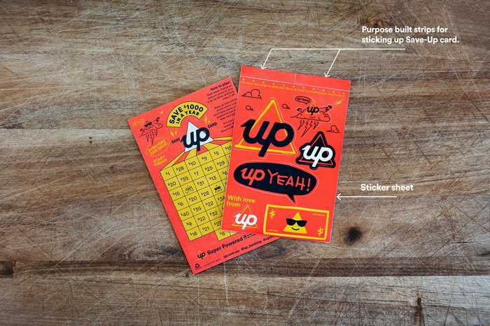 "Up Save to Win Game and Stickers"