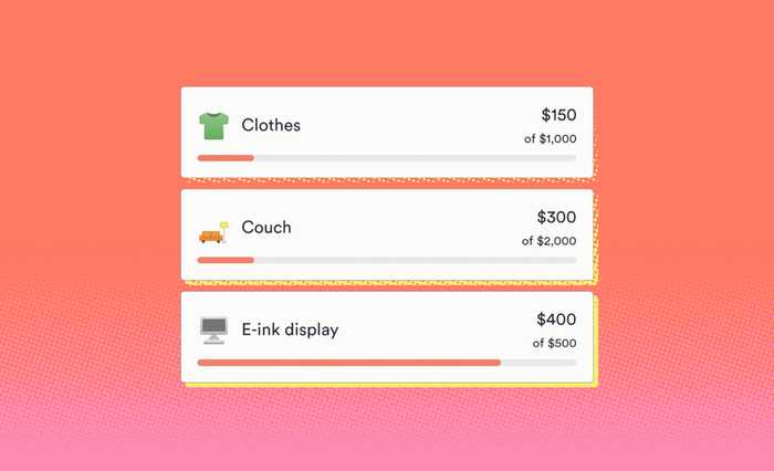 "Image showing Savers for Clothes, a couch and an E-ink display"