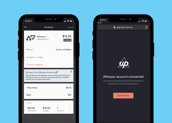"Connect to Afterpay from any Afterpay transaction receipt"