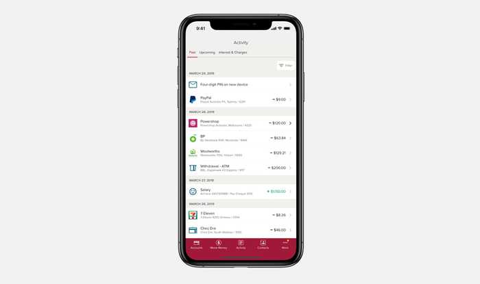 "Bendigo Bank iOS app"