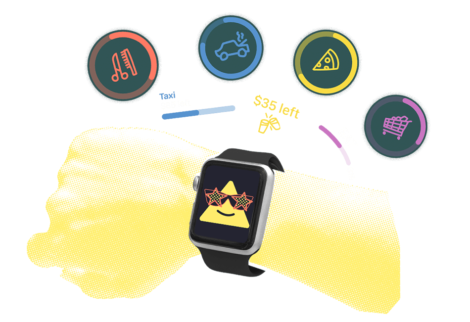 Up budget trackers feature on a watch